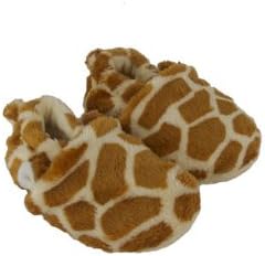 Plush Giraffe Print Baby Booties (12 Month)