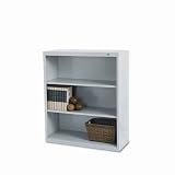 Metal Bookcase - 3 Shelves, 34-1/2w x 13-1/2d x 40h, Putty(sold individuall)