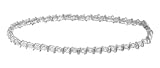 Image of 9ct White Gold Ladies 0.50ct S Link Diamond Bracelet