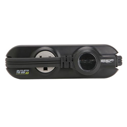 Monster MP OTG400 BK Outlets To Go Power Strip, 4 AC Outlets (Black)