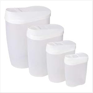 8 Piece Pourable Canister Container Food Storage Set by BEZG