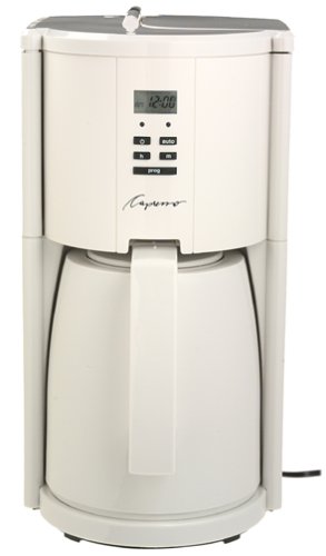 Capresso 437.02 Elegance 8-Cup Digital Thermal Coffeemaker, White