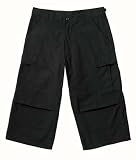 Cargo Capri Pants Black