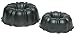 Nordic Ware 2 Piece Non-stick Formed Bundt Pan Set, 6 Cup & 12 Cup Capacity, Colors may vary