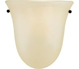 Murray Feiss WB1270GBZ One-Light Morningside Collection Half - Wall Bracket, Grecian Bronze with Cream Snow Glass Shade