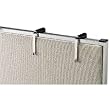 Quartet 7502 Adjustable aluminum hangers for panels 1-1/2-3 thick, black, 2/set