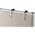 Quartet 7502 Adjustable aluminum hangers for panels 1-1/2-3 thick, black, 2/set