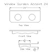 White PVC Window Garden Pot Holder - Small [CAPITOL CITY LUMBER]