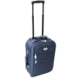 Brand new Suitcase Style 18 inch Wheeled Flight Cabin Hand Luggage Travel Holiday Bag Suitcase - Black, Pink, Red, Purple or Blue (Blue)