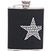 Bey Berk 6oz Leather Star Flask Black