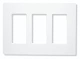 Gray 3 Gang Scewless Designer Wall Plate