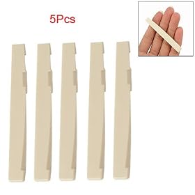 Fitting String Bridge Plastic Saddle 5 Pcs for Acoustic Guitar