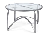 48 in. Wyatt Round Dining Table - Frosted Glass