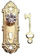 Dollhouse Miniature Brass and Crystal Opryland Door Handles