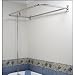 Add-on Shower Set for Clawfoot Tub - Diverter Faucet, Riser, and D shaped Shower Rod