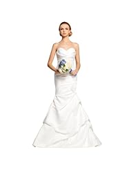 Strapless Polyester/Satin Full Length Mermaid Ruched Sleeveless Sweetheart Wedding Dress  with a Court Train 