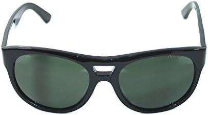 Vuarnet Black Plastic Modified Wayfarer Sunglass