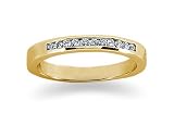 0.11 channel set diamond band in 14k Yellow Gold