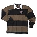 Guinness Wide Strip LS Rugby Shirt (Olive/Black)