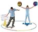 For students with intermediate to advanced balancing skills, Bongo Board is a hit! Kids love performing on Bongo Board so much, they dont realize theyre improving essential coordination skills that are useful in many other activities and sports. They also learn many reaction skills and tricks on this quick, maneuverable balancing board. Its patented design features independently rotated, urethane wheels, a custom deck and a retention strap to keep wheels in constant contact with the deck for easy use. Can be used in a limited space, indoors and outdoors.