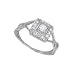 .925 Sterling Silver Promise Ring With Round Cubic Zirconias