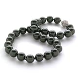 12mm Black Tahitian Mother Of Pearl Sterling Silver And Cz 16