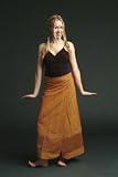 Gold Two-toned Wrap Around Skirt