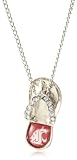 NCAA Washington State Cougars Crystal Flip Flop Necklace