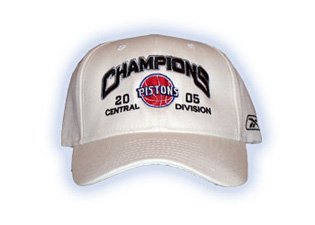 2005 NBA Central Division Champions Detroit Pistons Hat