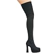 Pleaser Boots Women's ELECTRA-3000 5" Stretch Thigh High Boot Available in 3 Colors