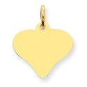 14k Heart Disc Charm