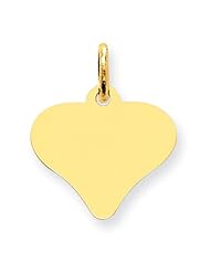 14k Heart Disc Charm
