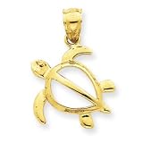 14k Open Turtle Pendant