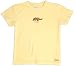 LIFE IS GOOD HAPPY CAT WOMENS SHORT SLEEVE TEE LIGHT YELLOW Perfect for Anyone Who Loves Cats!