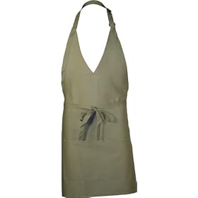 Chef Works F23 V-Neck Tuxedo Apron, 33-Inch Length by 28-Inch Width, Moss Green by Chef Works