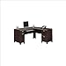 Bush Furniture Tuxedo L-Shaped Wood Computer Desk in Mocha Cherry