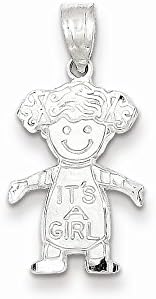 Sterling Silver It's A Girl Charm