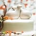 Contemporary Love Birds Cake Topper