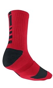 Nike Elite Men's Cushioned Crew Sock Dri-Fit Basketball Size XL Red