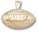 Dayton Flyers Solid 10K Gold ''FLYERS'' Football Pendant