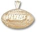 Dayton Flyers Solid 10K Gold ''FLYERS'' Football Pendant