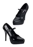 Sexy Platform Pump With Strap & 5 & 1/4 Inch Heel.