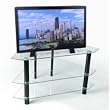 44 in. Bermuda Clear Black TV Stand By Walker Edison Furniture