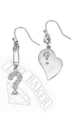 Guess Heart Dropper Earrings