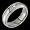 Aponi - size 6.25 High Polish Titanium Ring with Diamond
