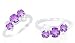 Round Cut Amethyst Three-Stone Ring Sterling Silver