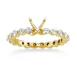 18k Gold Bezel Set Diamond Eternity Engagement Setting (0.63 ct. tw. G/H color, VS/SI1 clarity)