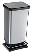 Rotho 7541 Paso - Cubo de la basura (40 L), color plateado