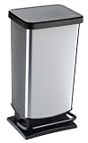 Produkt-Bild: Rotho 7541 Treteimer Paso 40 L, metallic silber