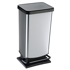 Rotho 7541 Treteimer Paso 40 L, metallic silber